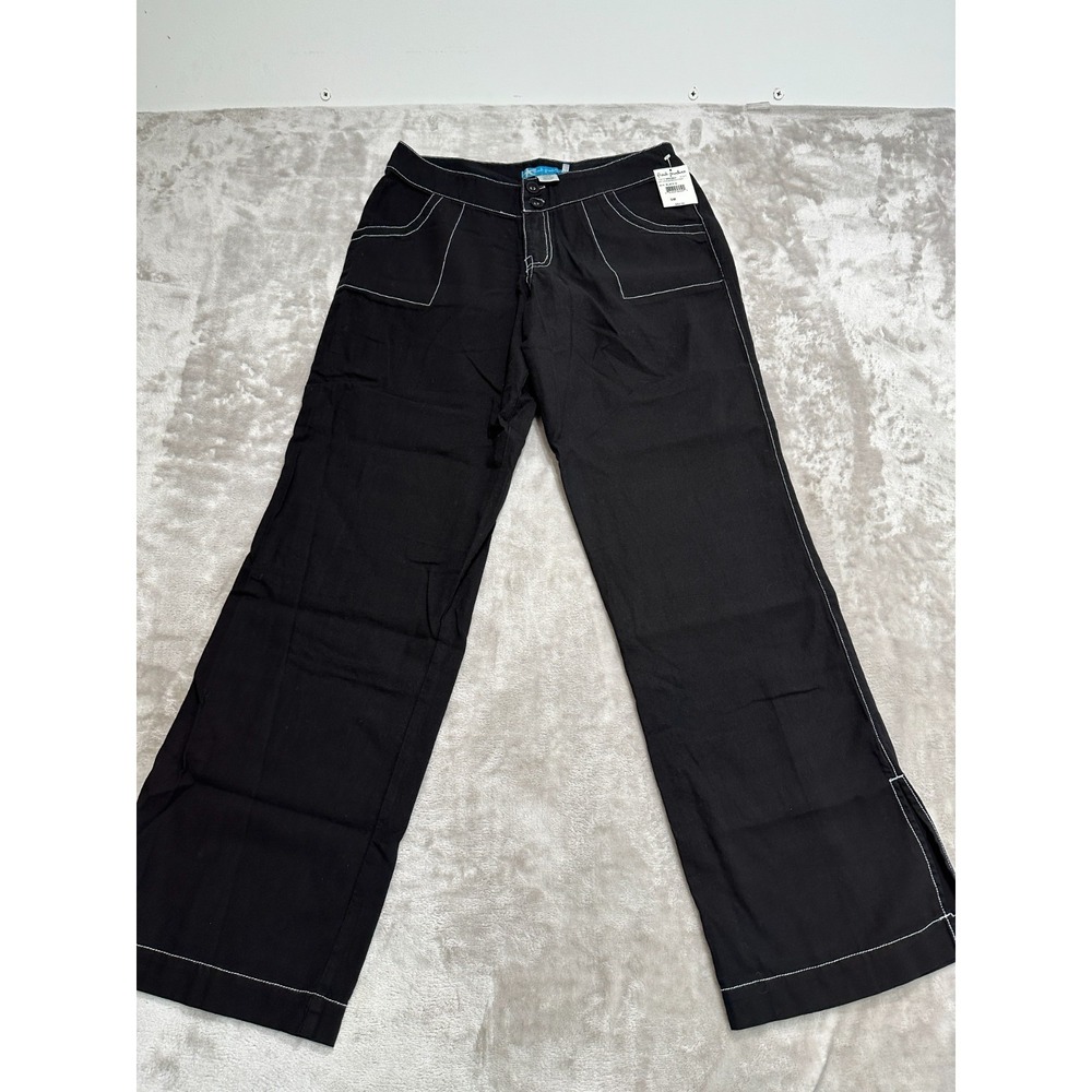 Fresh Produce Resort Pants Small NWT Black Cotton Beach Canvas Coastal Boho
